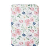 Muster für Frühlingsblumen und Blätter Badematte (Vorderseite Vertikal)