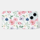 Muster für Frühlingsblumen und Blätter Case-Mate iPhone Hülle (Rückseite (Horizontal))