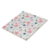 Muster für Frühlingsblumen und Blätter Fliese (Seite)