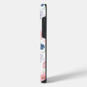 Muster für Frühlingsblumen und Blätter iPhone Hülle (Linke Seite)