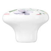 Muster für Frühlingsblumen und Blätter Keramikknauf (Seitenansicht)