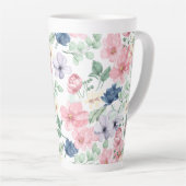 Muster für Frühlingsblumen und Blätter Milchtasse (Rechte Ecke)