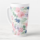 Muster für Frühlingsblumen und Blätter Milchtasse (Linke Ecke)