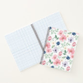 Muster für Frühlingsblumen und Blätter Notizblock (Innenseite)