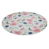 Muster für Frühlingsblumen und Blätter Schneidebrett (Ecke)