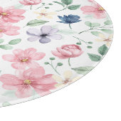 Muster für Frühlingsblumen und Blätter Schneidebrett (Ecke)