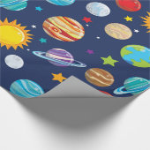 Muster für Fun Space-Party Geschenkpapier (Ecke)