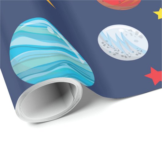 Muster für Fun Space-Party Geschenkpapier (Rolleneckpunkt)