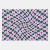 Muster für funkelnd rosa Blume Geschenkpapier Set (Vorderseite 3)