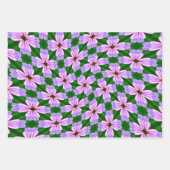 Muster für funkelnd rosa Blume Geschenkpapier Set (Vorderseite 2)