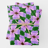 Muster für funkelnd rosa Blume Geschenkpapier Set (Beispiel)