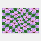 Muster für funkelnd rosa Blume Geschenkpapier Set (Vorderseite)