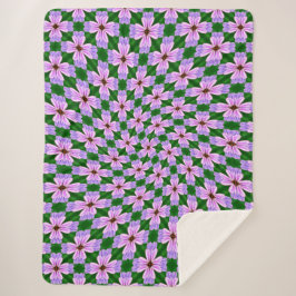 Muster für funkelnd rosa Blume Sherpadecke