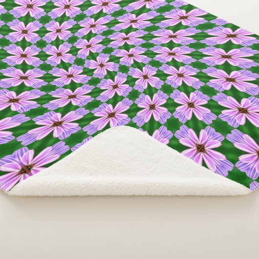 Muster für funkelnd rosa Blume Sherpadecke (3/4)