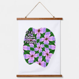 Muster für funkelnd rosa Blume Wandteppich Mit Holzrahmen