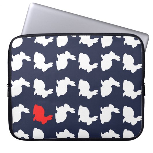 Muster für Funky Niedlich Rabbits Laptop Sleeve (Vorderseite)