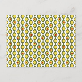 Muster für Funky Retro Olive Bead Custom Colors Postkarte