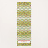 Muster für Funky Retro Olive Bead Custom Colors Yogamatte (Vorderseite)