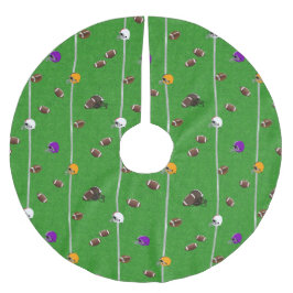 Muster für Fußbälle und Helme Polyester Weihnachtsbaumdecke