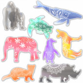 Muster für gefährdete Tiere Aufkleber (Vorderseite)