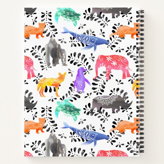 Muster für gefährdete Tiere Notizblock (Rückseite)