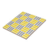 Muster für gelb graue geometrische Pinselstriche Fliese (Seite)