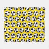 Muster für Gelb- und Schwarz-Fußball Fleecedecke (Vorderseite (Horizontal))