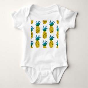 Muster für gelbe Ananas Baby Strampler