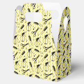 Muster für gelbe Friseur Geschenkschachtel (Geöffnet)