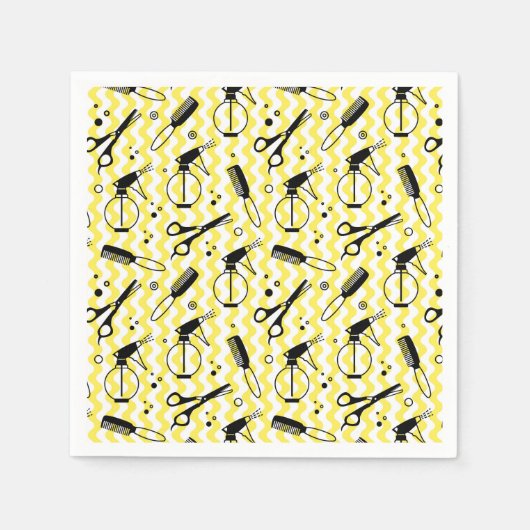 Muster für gelbe Friseur Serviette (Vorderseite)