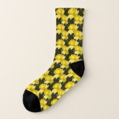 Muster für gelbe Frühlingsdaffodila-Floral-Fotogra Socken (Links - Außen)