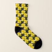 Muster für gelbe Frühlingsdaffodila-Floral-Fotogra Socken (Rechts - Außen)
