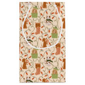 Muster für gelbe Holiday Pets Kleine Geschenktüte (Rückseite)