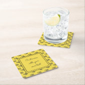 Muster für gelbe Sommerbienen mit benutzerdefinier Rechteckiger Pappuntersetzer (Vor Ort)