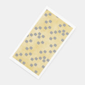 Muster für gelbe und graue Polka-Dots Serviette (Ecke)