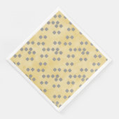 Muster für gelbe und graue Polka-Dots Serviette (Ecke)
