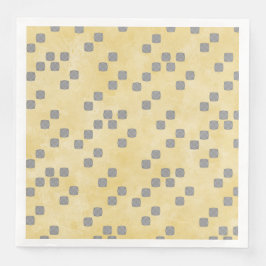 Muster für gelbe und graue Polka-Dots Serviette