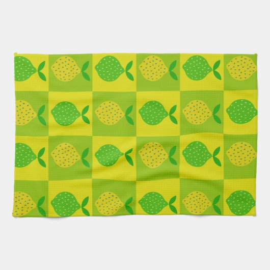Muster für Gelbe und Grüne Lemonen Geschirrtuch (Horizontal)