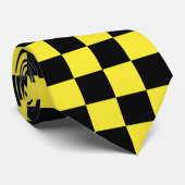 Muster für gelbe und schwarze hintereinander liege krawatte (Gerollt)