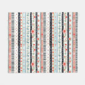 Muster für gemischte Shabby Chic Fleecedecke (Vorderseite (Horizontal))