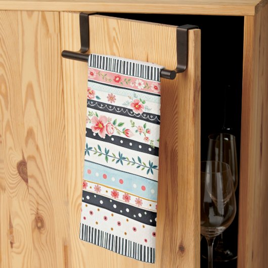 Muster für gemischte Shabby Chic Geschirrtuch (Drittel gefaltet)