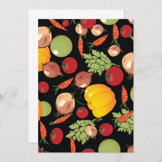 Muster für Gemüse Einladung (Vorne/Hinten)
