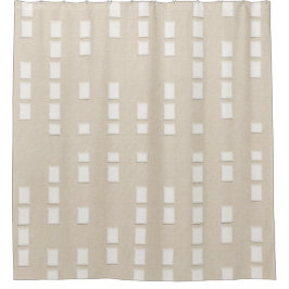 Muster für geometrische Blöcke für Linen Duschvorhang