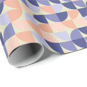 Muster für geometrische Formen des Lila Korallenpf Geschenkpapier (Rolleneckpunkt)
