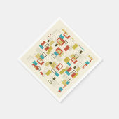 Muster für geometrische Formen des Retro-Mitteljah Serviette (Ecke)