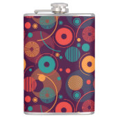 Muster für geometrische Formen Flachmann (Vorderseite)