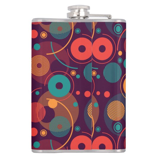 Muster für geometrische Formen Flachmann (Rückseite)