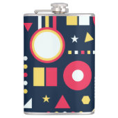 Muster für geometrische Formen Flachmann (Vorderseite)