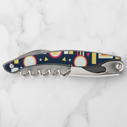 Muster für geometrische Formen Kellnermesser (Rückseite)