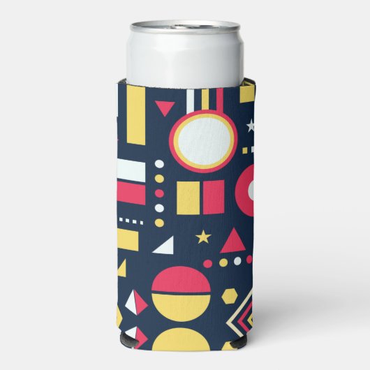 Muster für geometrische Formen Selters Dosenkühler (Seltzer Vorderseite)